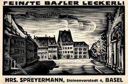 Werbung Basel (4000) Schweiz Feinste Basler Leckerli Hrs. Spreyermann I-II Publicite - Advertising