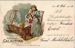 Werbung Galactina Kindermehl Lithographie I-II Publicite - Pubblicitari