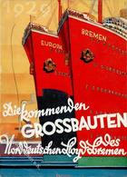 Werbung Norddeutscher Lloyd Bremen Schiffe Europa U. Bremen Sign. Steiner, Bernd Künstlerkarte I-II (Eckbug) Publicite B - Pubblicitari