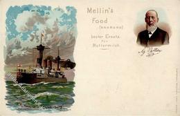 Werbung SM Panzerschiff Brandenburg Mellin's Food Lithographie I-II Publicite - Pubblicitari