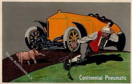 Continental Pneumatic Auto Schwein  Werbe AK 1913 I-II Cochon - Publicité