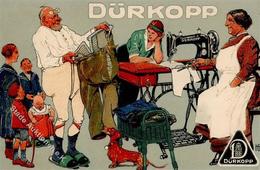 Nähmaschine Dürkopp Dackel Kinder  Werbe AK 1917 I-II - Reclame