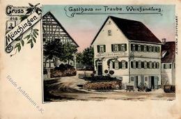 Wein Korntal (7015) Gasthaus Zur Traube Weinhandlung Münchingen I-II Vigne - Exhibitions