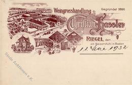 Wein Riegel (7839) Weinhandlung Christian Hassler Litho I-II Vigne - Tentoonstellingen
