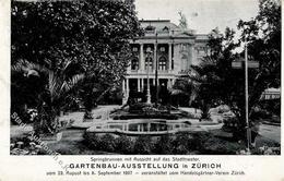 Gartenbauausstellung Zürich (8000) Schweiz Springbrunnen Stadttheater 1907 I-II - Ausstellungen