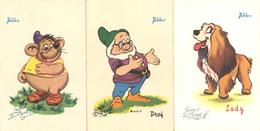Walt Disney Lot Mit Circa 30 Künstler-Karten Werbung Tobler Chocolats I-II Publicite - Andere & Zonder Classificatie