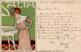 Sarah Bernhardt Brettspiel Salta Künstlerkarte 1904 I-II - Actors