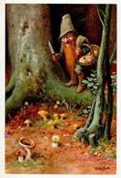 Zwerg Pilze Sign. Herrfurth, O. Künstlerkarte I-II Lutin - Fairy Tales, Popular Stories & Legends