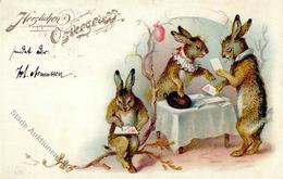 Ostern Hasen Personifiziert Litho 1903 I-II Paques - Pasqua