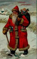 Weihnachtsmann  Puppe Spielzeug TSN-Verlag 981 Künstlerkarte 1909 I-II Pere Noel Jouet - Santa Claus