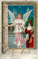 Weihnachtsmann Engel 1901 Ansichtskarte I-II Pere Noel Ange - Kerstman