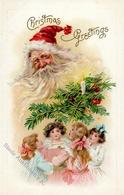 Weihnachtsmann Kinder Prägedruck I-II Pere Noel - Kerstman