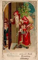 Weihnachtsmann Kinder Spielzeug Puppe  Prägedruck 1902 I-II Pere Noel Jouet - Santa Claus