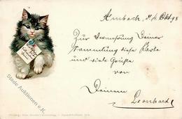 Katze TSN-Verlag 5119 Künstlerkarte 1898 I-II Chat - Gatti