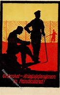 Kriegsgefangener Gedenket Der Kriegsgefangenen In Feindesland Künstlerkarte I-II - Uniforms