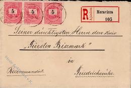 Bismarck R-Brief Von Moravicza (Rumänien) An Fürsten Zu Bismarck Ankunftsstempel Friedrichruh 1906 I-II - Uniformen