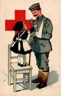 Rotes Kreuz Kind Soldat  I-II (fleckig) - Red Cross