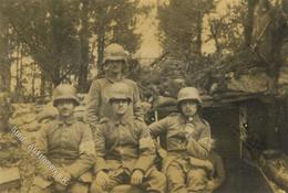 WK I STIRNPANZER Foto 7,5x5,0cm I-II R!R!R! - Guerra 1914-18