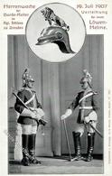 Regiment Dresden (O8000) Garde Reiter Löwen Helm 1907 I-II - Regimente