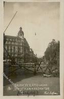 REVOLUTION MÜNCHEN 1919 - Foto-Ak -Drahtverhau Vor Der Stadtkommandantur- Photo Hoffmann I - Guerra