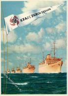 Propaganda WK II KdF Flotte Sign. Schmidt, R. WK II   Künstlerkarte I-II - Oorlog 1939-45