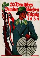 Propaganda WK II Leipzig (o-7000) 20. Deutsches Bundesschießen 1934 I-II - Oorlog 1939-45