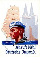 Propaganda WK II Matrose Segelschiff WK II   Künstlerkarte I-II - Oorlog 1939-45