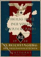Propaganda WK II Stuttgart (7000) WK II VI. Reichstagung Der Auslandsdeutschen I-II (Marke Entfernt) - Oorlog 1939-45