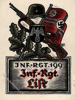 Propaganda WK II WK II Inf. Rgt. 199 Inf. Rgt. List Sign. Huff KEINE AK I-II (Eckbug) - Guerra 1939-45