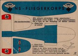 Propaganda WK II WK II NS Fliegerkorps Modellflugzeug Bastelkarte I-II - Guerra 1939-45