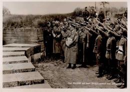 Hitler Auf Dem Ehrefriedhof Von Langemarck WK II PH W 36  Foto AK I-II - War 1939-45