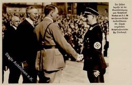 Hitler Dr. Schacht U. Pg. Oberkampf WK II RS  Mit Orig. Widmung Von Oberkampf Foto AK I-II - Weltkrieg 1939-45