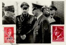 Hitler Marschall Petain WK II PH   Foto AK I-II - Guerra 1939-45
