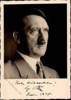 Hitler Mit Unterschrift PH Foto-Karte I- - Oorlog 1939-45