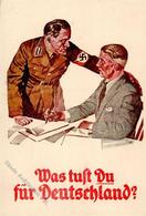 NSDAP-Prop-Ak WK II - Was Tust Du Für Deutschland! Auslands-NS-Propagandakarte I - Oorlog 1939-45