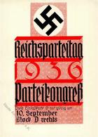 REICHSPARTEITAG 1936 WK II - Einlasskarte 10.Sept. 1936 PARTEIKONGRESS I - Guerra 1939-45