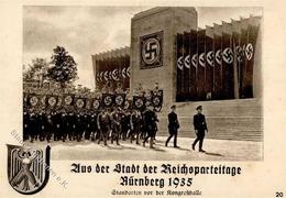 RP NÜRBERG 1935 WK II - Erinnerungskarte Nr. 20 - Standarten Vor Der Kongreßhalle I - War 1939-45