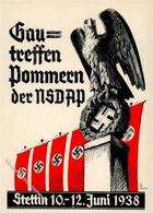 STETTIN WK II - NSDAP GAUTREFFEN POMMERN 1938 Künstlerkarte Mit S-o I - Weltkrieg 1939-45