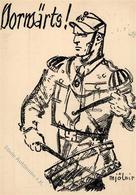 SA-Prop-Ak WK II - VORWÄRTS - SA-Spendenwerbekarte Werde Nationalsozialist - NSDAP Ostsachsen 1931! Sign. Mjölnir I R!R! - War 1939-45