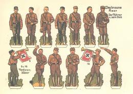 WK II HJ Das Braune Heer Der Führer U. Sein Stab Ausschneidefiguren I-II - Oorlog 1939-45