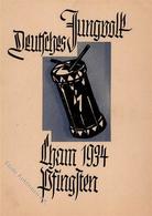 WK II HJ Propaganda Deutsches Jungvolk Cham 1934 Pfingsten I-II (Stauchung) - Guerra 1939-45