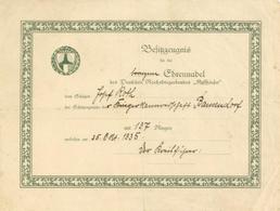 Verleihungsurkunde WK II Bronzene Ehrennadel Kyffhäuserbund II - Guerra 1939-45