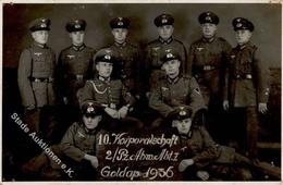 WK II 10. Korporalschaft 2. Pz. Abw. Abt. I Goldap Foto AK I-II (fleckig, Reißnagelloch) - Guerra 1939-45