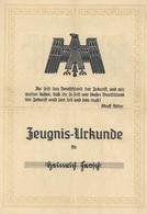 WK II Dokumente Zeugnis Urkunde Knaben Bürgerschule Braunau II - Guerra 1939-45