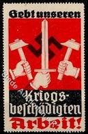 WK II Vignette Gebt Unseren Kriegsbeschädigten Arbeit I-II - Oorlog 1939-45