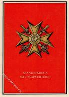 Orden Spanienkreuz Mit Schwertern WK II Auf AK  I-II - Weltkrieg 1939-45