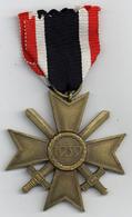 WK II Orden Kriegsverdienstkreuz Mit Schwertern Am Band I-II - Oorlog 1939-45