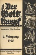 Judaika BUCH - Der WELTKAMPF Monatsschrift Für Die Judenfrage - Kpl. 2. Jahrgang 1925 Gebunden (816 Seiten) I Sehr Selte - Jodendom