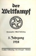 Judaika BUCH - Der WELTKAMPF Monatsschrift Für Die Judenfrage - Kpl. 5 Jahrgang 1928 Gebunden (576 Seiten) I Sehr Selten - Jodendom