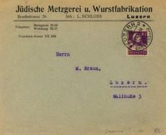 Judaika Luzern Schweiz Beleg Jüdische Metzgerei U. Wurstfabrikation I-II Judaisme - Jodendom
